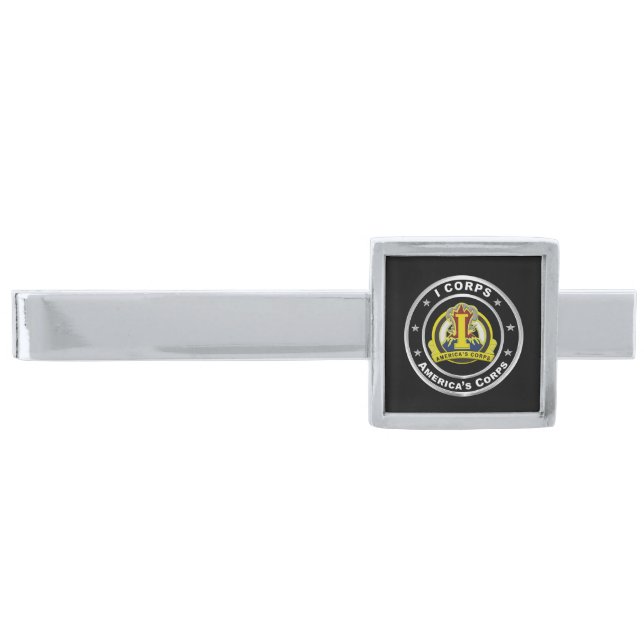 I Corps “America’s Corps”  Silver Finish Tie Bar (Front)
