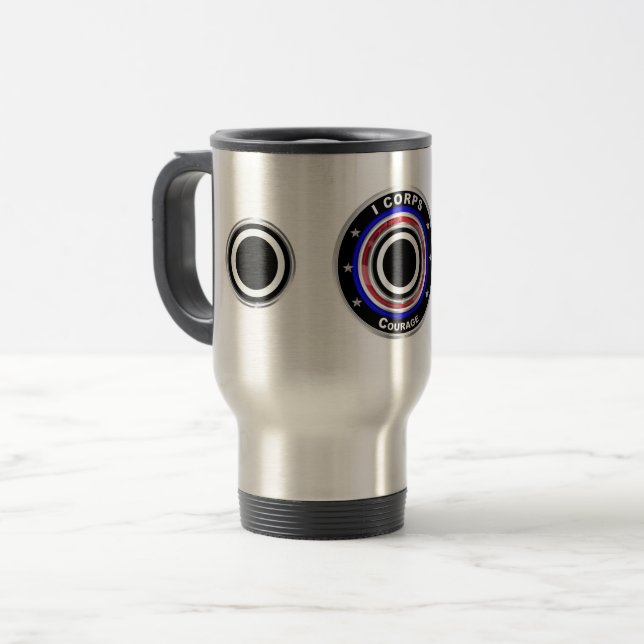 I Corps “America’s Corps”  Travel Mug (Front Left)