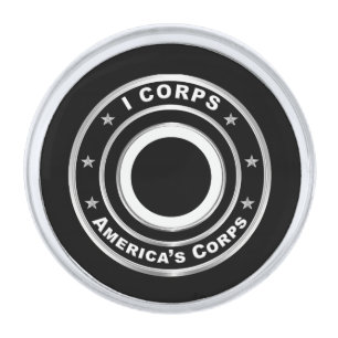 I Corps  Silver Finish Lapel Pin