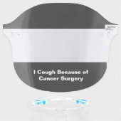 I Cough Because of Cancer Surgery Face Shield (Front w/Glasses)