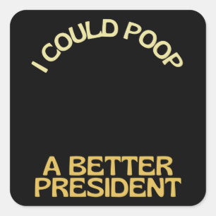 I Could Poop A Better President Joe Biden Out Square Sticker
