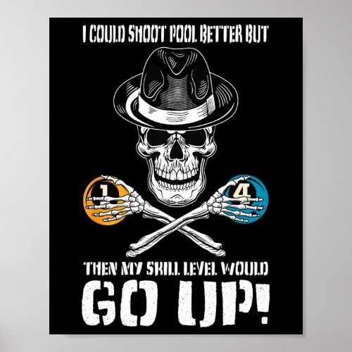 I Could Shoot Pool Better But Funny Billiards Bila Poster