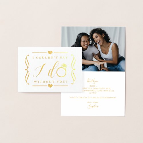 I Couldnt Say I Do Without You  Gold Foil Card