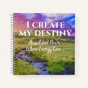 I Create Abundance Law of Attraction Manifestation Notebook