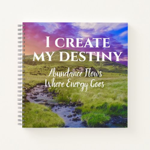 I Create Abundance Law of Attraction Manifestation Notebook