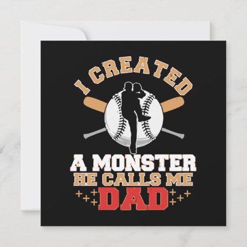 I Created A Monster He Calls Me Dad Invitation