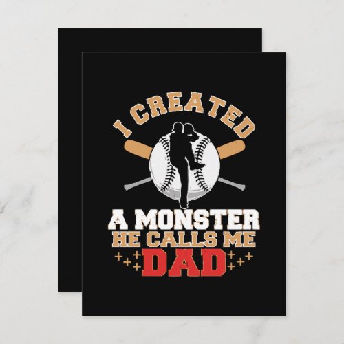 I Created A Monster He Calls Me Dad Note Card