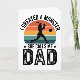 I Created A Monster She Calls Me Dad Proud Softll Card