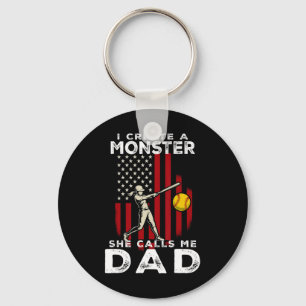 I Created A Monster She Calls Me Dad Softll Father Keychain