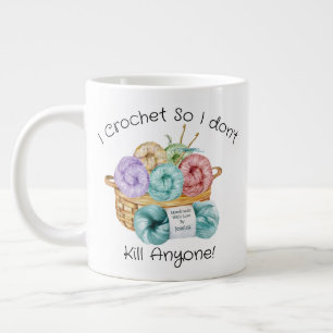 I Crochet Personalized Giant Coffee Mug