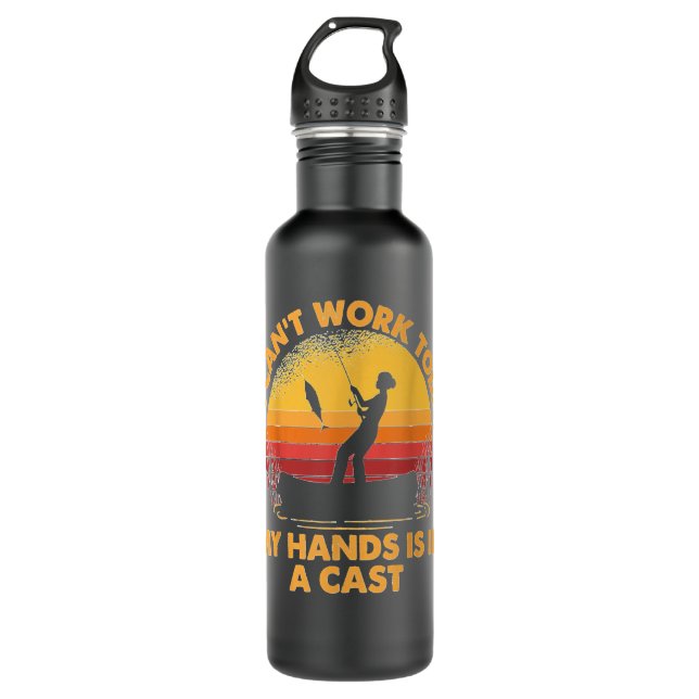 I Crochet So I Don't Unravel Crocheter Crocheting  Stainless Steel Water Bottle (Front)