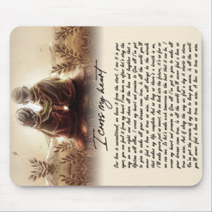 I Cross My Heart Couple Golden Anniversary Gift Mouse Pad