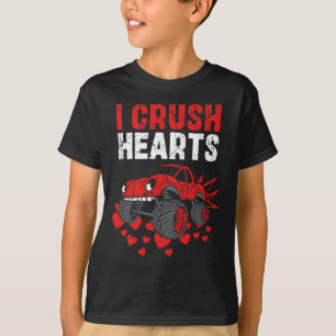 I Crush Hearts Monster Truck Boys T-Shirt