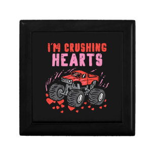 I Crush Hearts Monster Truck Toddler Boys Valentin Gift Box