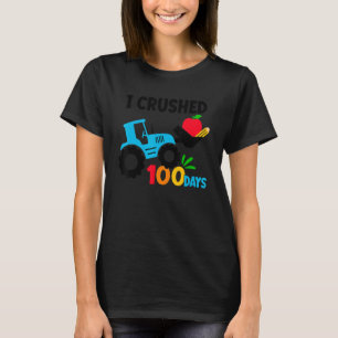 I Crushed 100 Days Happy 100th Day Of School Tract T-Shirt