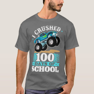 I Crushed 100 Days of School Boys 100th Day of Sch T-Shirt