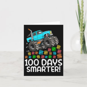 I Crushed 100 Days Of School Monster Truck 100th D Card