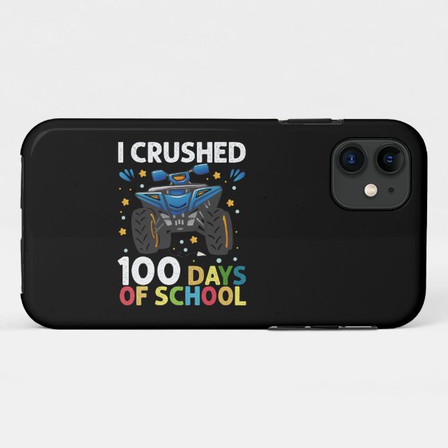 I Crushed 100 Days of School Monster Truck Boys Case-Mate iPhone Case (Back (Horizontal))