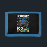 I Crushed 100 Days of School Monster Truck Boys Trifold Wallet<br><div class="desc">100 Days of School Monster Truck 100th Day of School Boys</div>