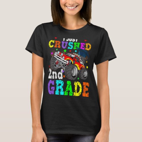 I Crushed 2nd Grade Monster Truck Graduation T_Shirt