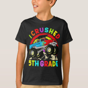 I Crushed 5th Grade Monster Truck Graduation Cap T-Shirt