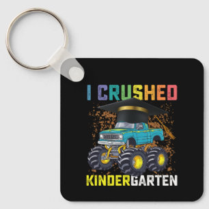 I Crushed Kindergarten Monster Truck Graduation Keychain