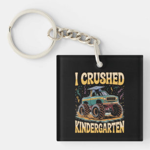 I Crushed Kindergarten Monster Truck Graduation Keychain