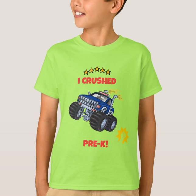 I Crushed Pre-K Graduation Shirt for Boys – 2025 (Front)