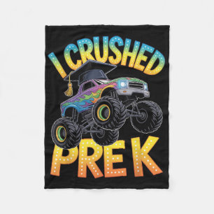 I Crushed Pre K Truck Graduation Preschool Kids Bo Fleece Blanket