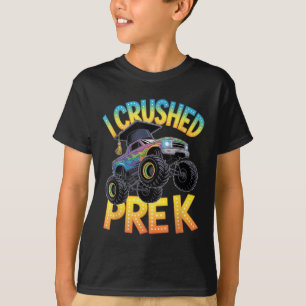I Crushed Pre K Truck Graduation Preschool Kids Bo T-Shirt