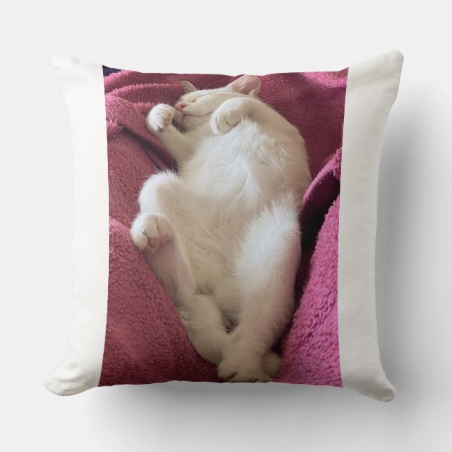 I’d Like To Be Your Cat, Cat Throw Pillow (Front)