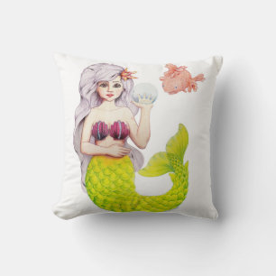 I’d Rather be a Mermaid! Throw Pillow