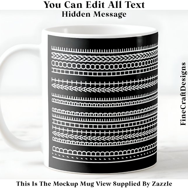 I’d Rather Be At Home Hidden Message 084W Quote Coffee Mug (Creator Uploaded)