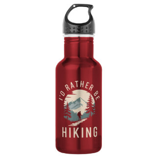 I’d Rather Be Hiking Mountain Trail Hiking Stainless Steel Water Bottle