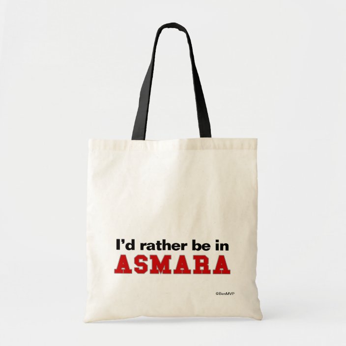 I'd Rather Be In Asmara Canvas Bag