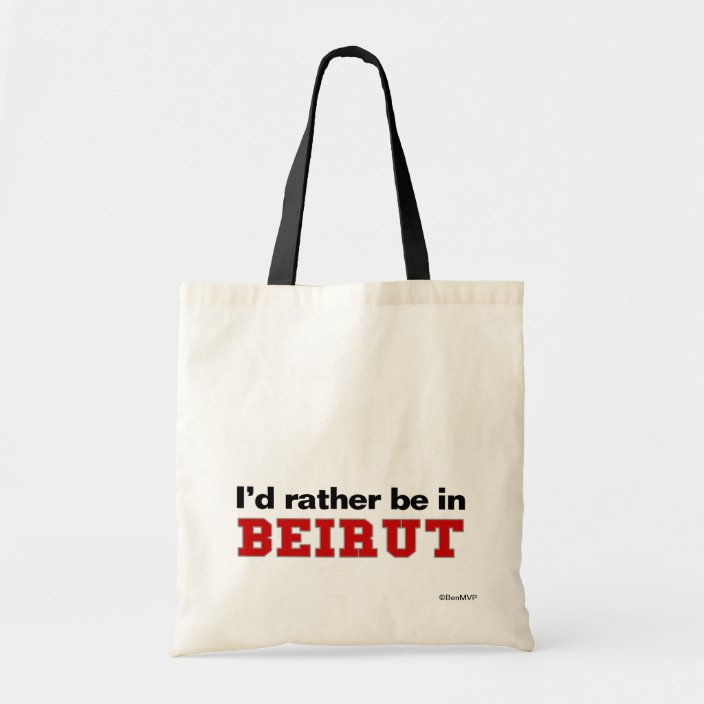 I'd Rather Be In Beirut Canvas Bag