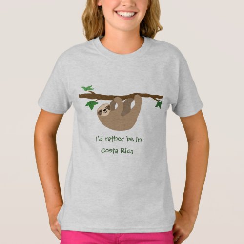 Iâd rather be in Costa Rica personalized T_Shirt