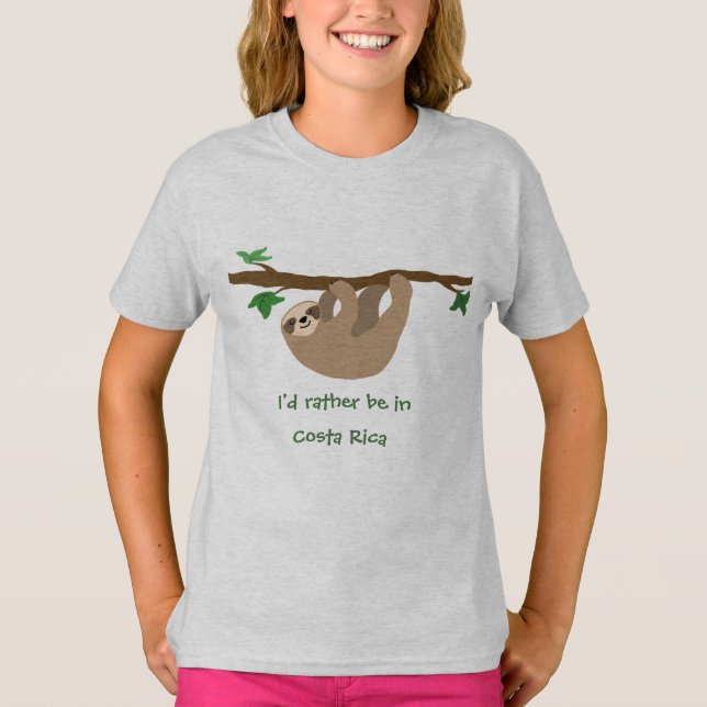 I’d rather be in Costa Rica, personalized T-Shirt (Front)