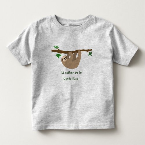 Iâd rather be in Costa Rica personalized Toddler T_shirt