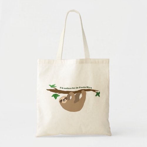Iâd rather be in Costa Rica Tote Bag