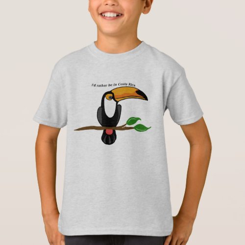 Iâd rather be in Costa Rica toucan T_Shirt