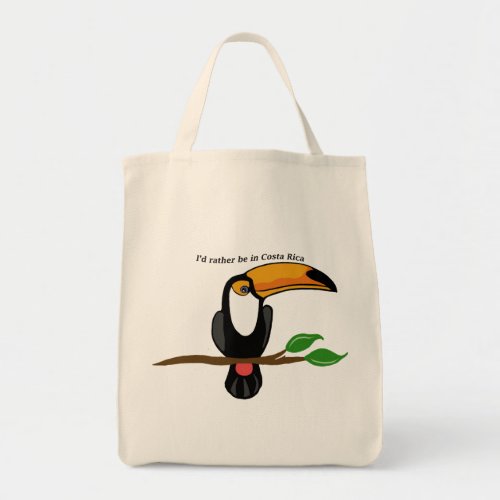 Iâd rather be in Costa Rica toucan Tote Bag
