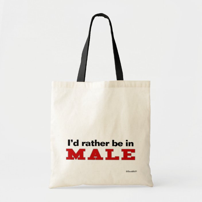 I'd Rather Be In Male Tote Bag
