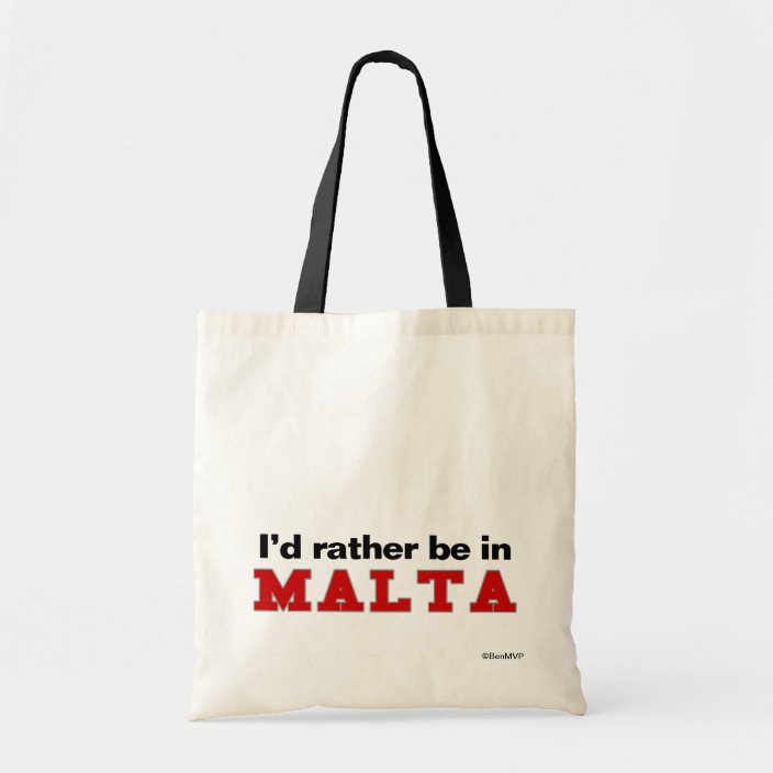 I'd Rather Be In Malta Bag