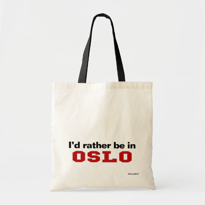 I'd Rather Be In Oslo Tote Bag