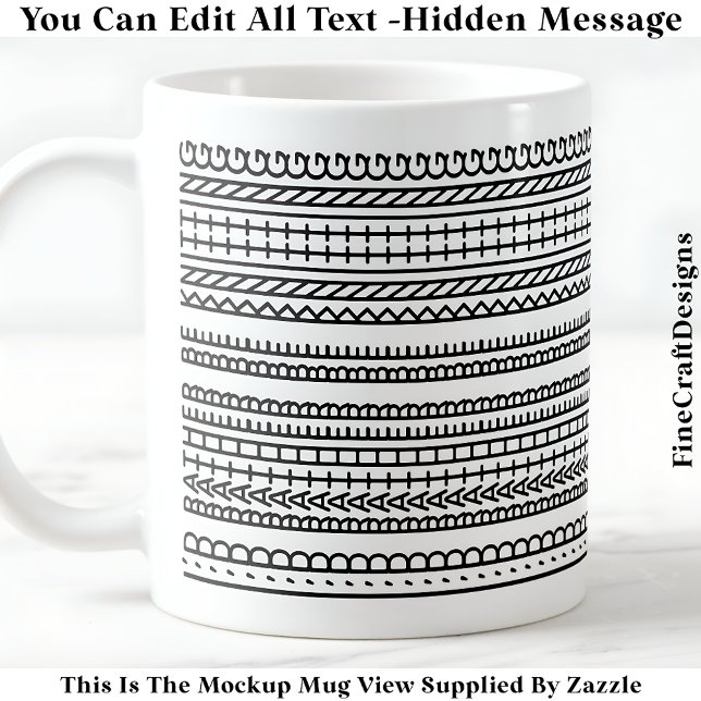 I’d Rather Be Knitting Hidden Message 089B Novelty Coffee Mug (Creator Uploaded)