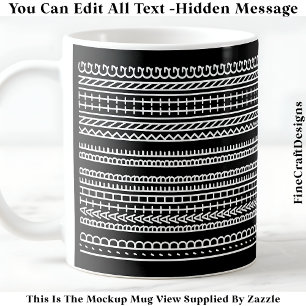 I’d Rather Be Knitting Hidden Message 089W Novelty Coffee Mug
