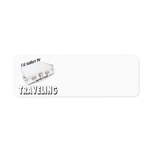 I’d rather be traveling label (Front)