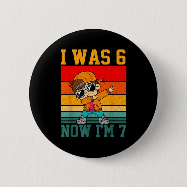 I Dabbing 7th Birthday 6 7 Button (Front)