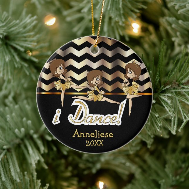 i Dance - Ballerina Girls Ceramic Ornament (Tree)